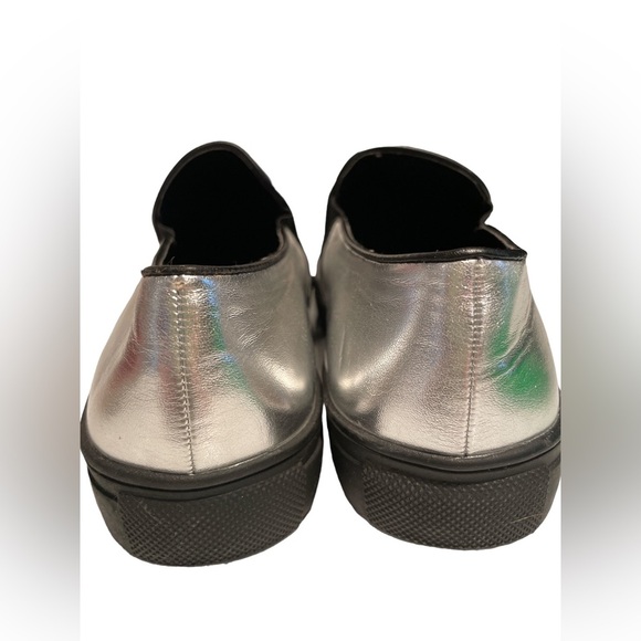 Versace 1969 RETRO silver metallic slide on sneakers size 37 (US7) black bottom - Picture 4 of 10